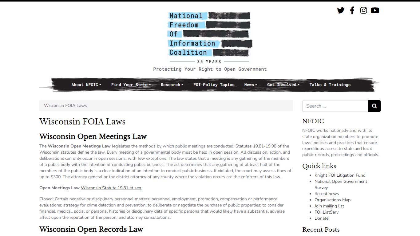 Wisconsin FOIA Laws – National Freedom of Information ...